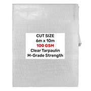 Clear M-Grade Tarpaulin 6m x 10m - Hardware > Hardware Accessories > Tarps Tarpaulins