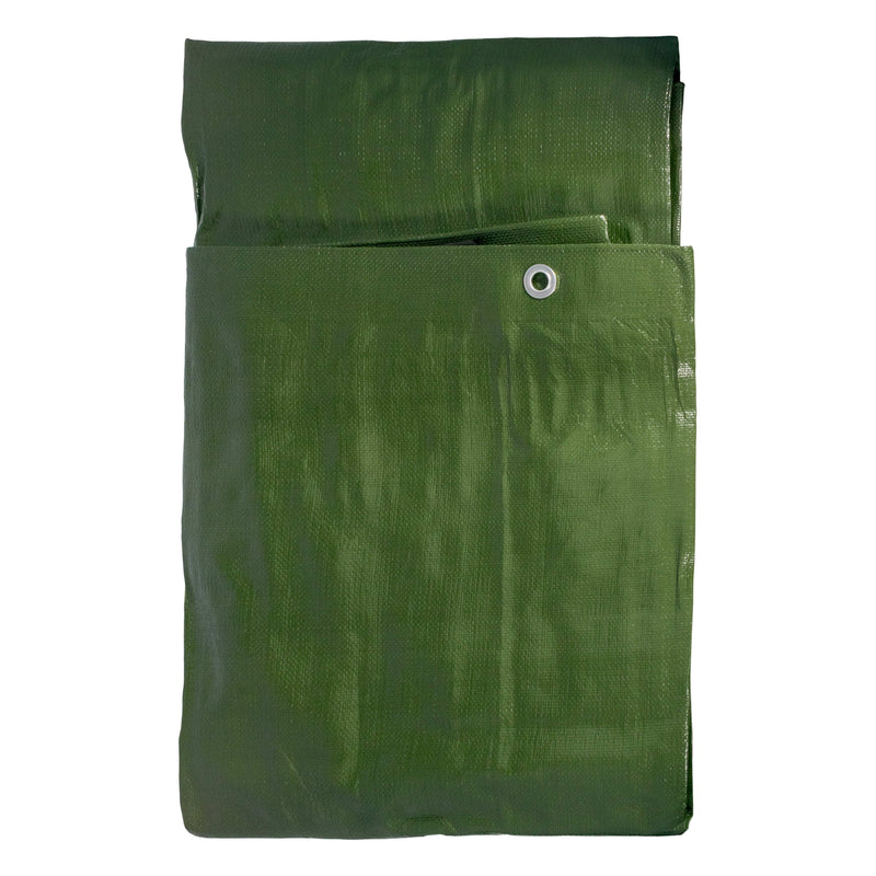 Green/Brown L-Grade Tarpaulin 6m x 10m