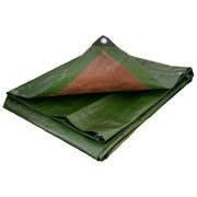 Green/Brown L-Grade Tarpaulin 6m x 10m