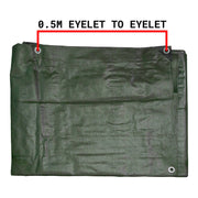 Green/Brown L-Grade Tarpaulin 6m x 10m