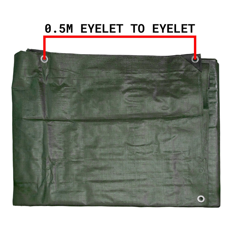 Green/Brown L-Grade Tarpaulin 6m x 10m