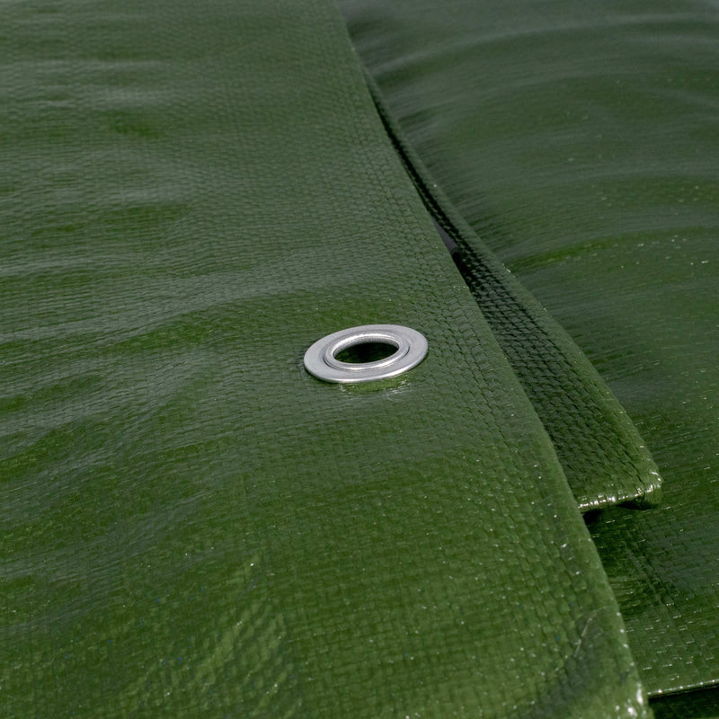 Green/Brown L-Grade Tarpaulin 6m x 10m