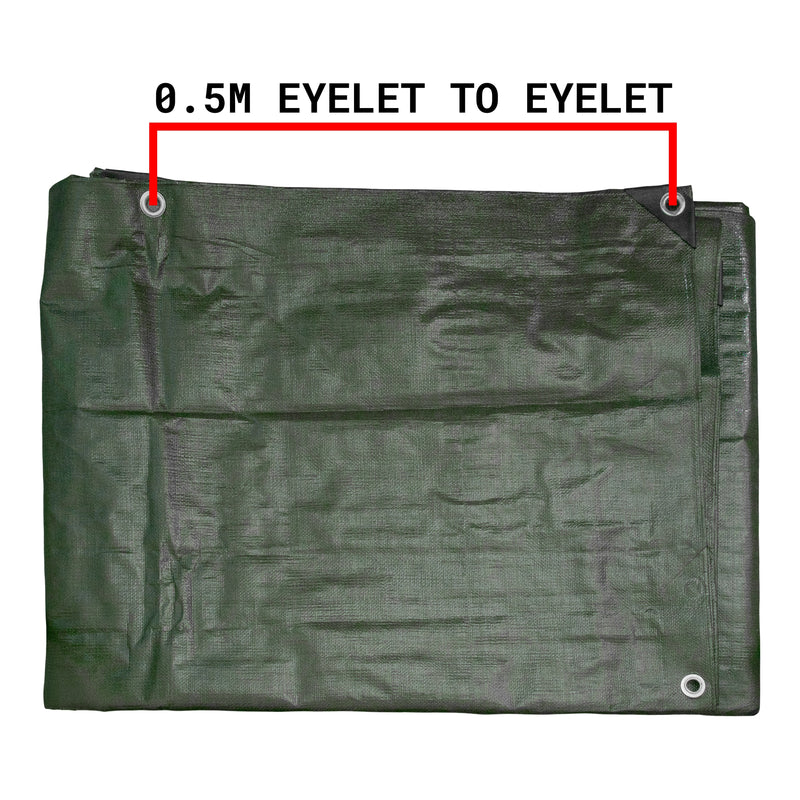Green/Brown L-Grade Tarpaulin 5m x 5m - Hardware > Hardware Accessories > Tarps Tarpaulins