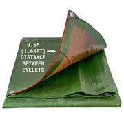 Green/Brown L-Grade Tarpaulin 4m x 5m - Hardware > Hardware Accessories > Tarps Tarpaulins