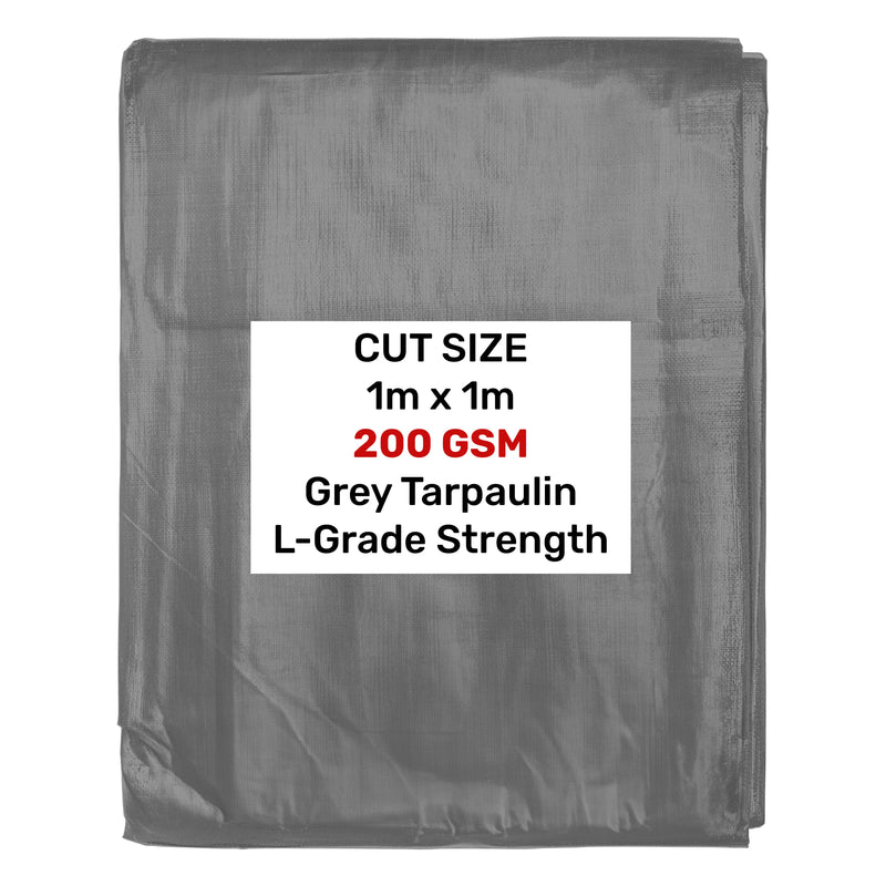 Grey L-Grade Tarpaulin 1m x 1m - Hardware > Hardware Accessories > Tarps Tarpaulins