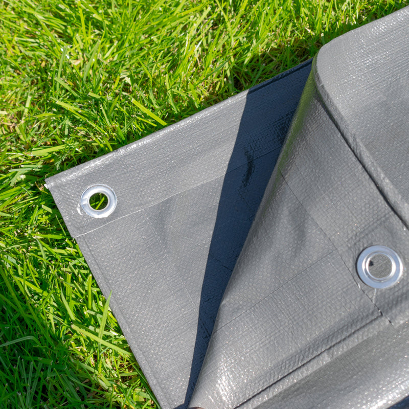 Grey L-Grade Tarpaulin 3m x 4m - Hardware > Hardware Accessories > Tarps Tarpaulins