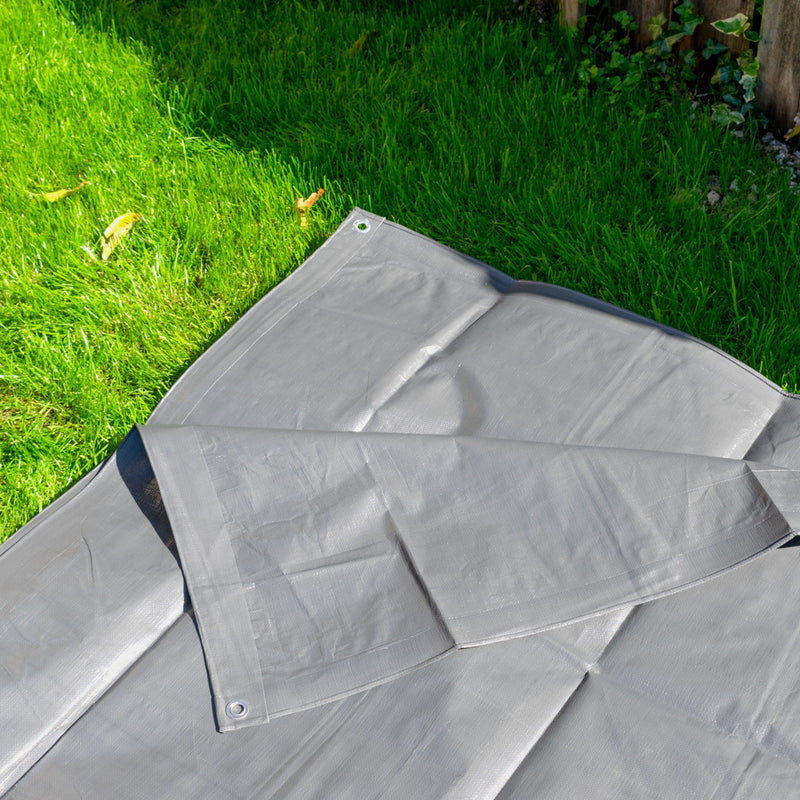 Grey L-Grade Tarpaulin 4m x 5m - Hardware > Hardware Accessories > Tarps Tarpaulins