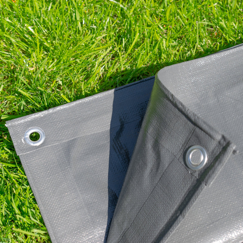 Grey L-Grade Tarpaulin 3m x 5m - Hardware > Hardware Accessories > Tarps Tarpaulins