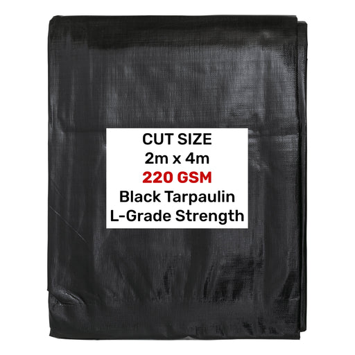 Black/Silver L-Grade Tarpaulin 2m x 4m - Hardware > Hardware Accessories > Tarps Tarpaulins