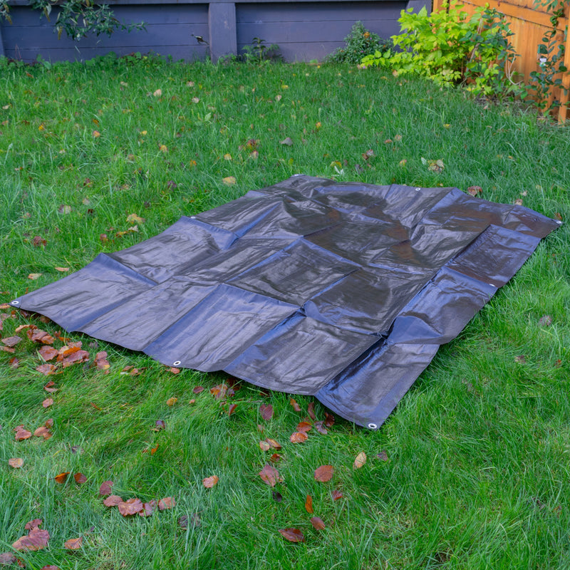 Black/Silver L-Grade Tarpaulin 4m x 5m - Hardware > Hardware Accessories > Tarps Tarpaulins
