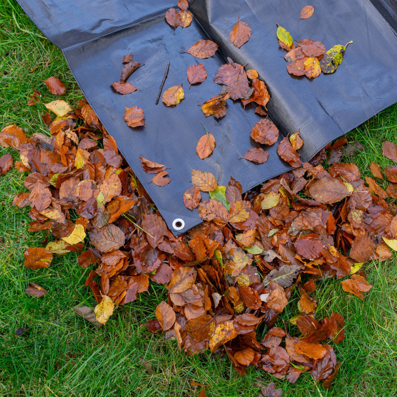 Black/Silver L-Grade Tarpaulin 4m x 4m - Hardware > Hardware Accessories > Tarps Tarpaulins