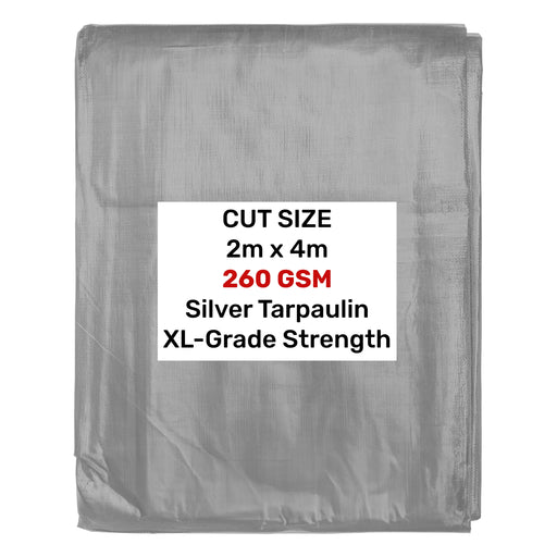 Silver XL-Grade Tarpaulin 2m x 4m - Hardware > Hardware Accessories > Tarps Tarpaulins