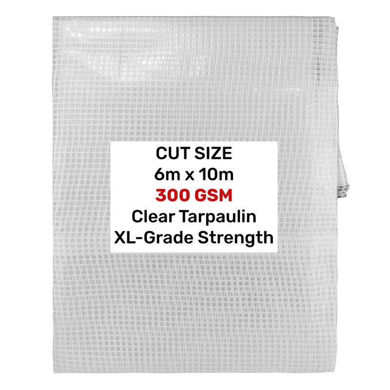 Clear XL-Grade Tarpaulin 6m x 10m - Hardware > Hardware Accessories > Tarps Tarpaulins