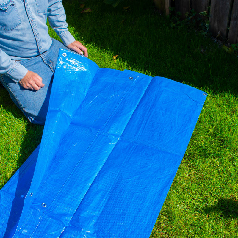 Blue S-Grade Tarpaulin 4m x 8m - Hardware > Hardware Accessories > Tarps Tarpaulins