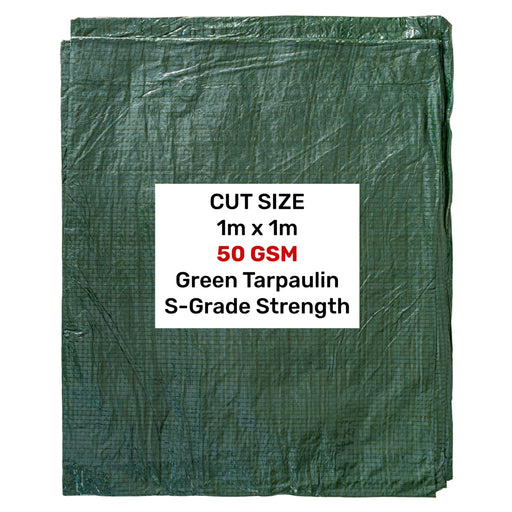 Green S-Grade Tarpaulin 1m x 1m - Hardware > Hardware Accessories > Tarps Tarpaulins