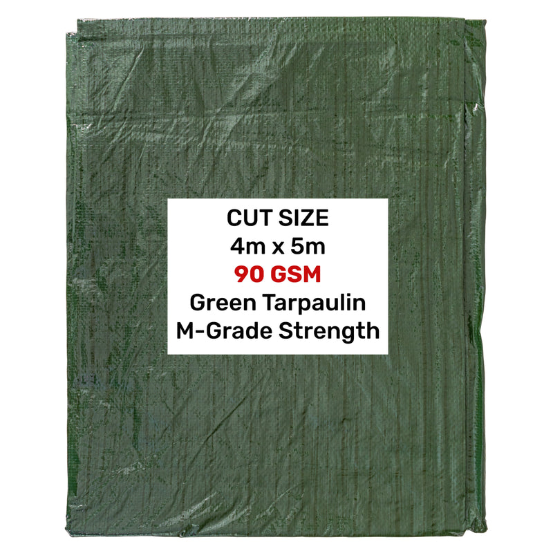 Green M-Grade Tarpaulin 4m x 5m - Hardware > Hardware Accessories > Tarps Tarpaulins