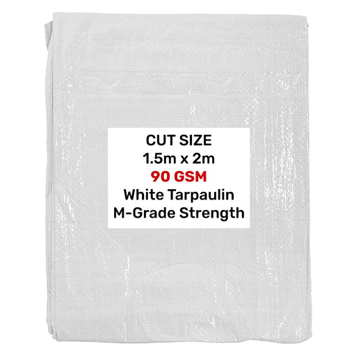 White M-Grade Tarpaulin 1.5m x 2m - Hardware > Hardware Accessories > Tarps Tarpaulins