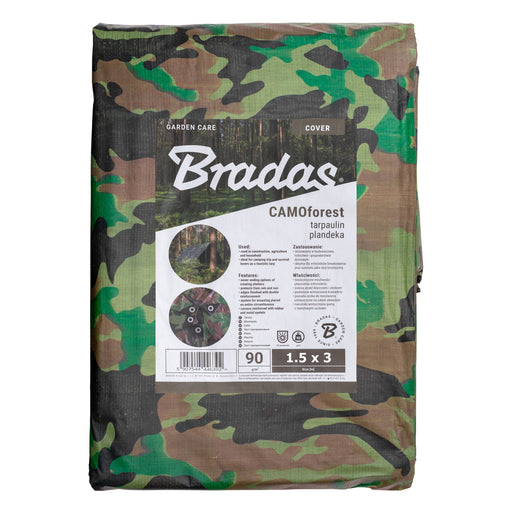 Camouflage M-Grade Tarpaulin 1.5m x 3m BRADAS - Home & Garden > Lawn & Garden Tarpaulins