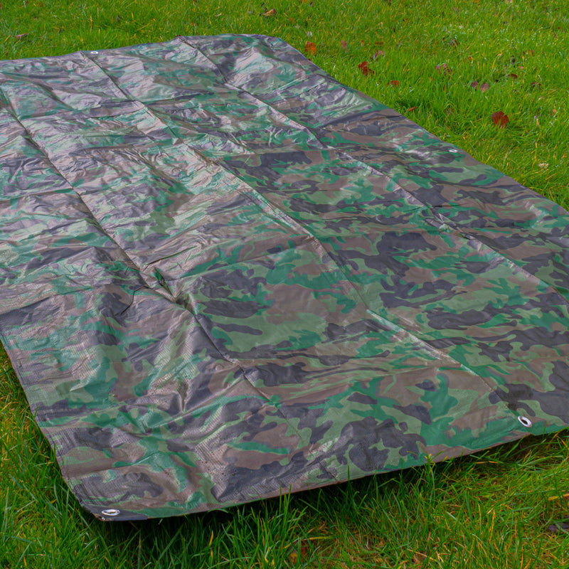 Camouflage M-Grade Tarpaulin 5m x 8m BRADAS - Home & Garden > Lawn & Garden Tarpaulins