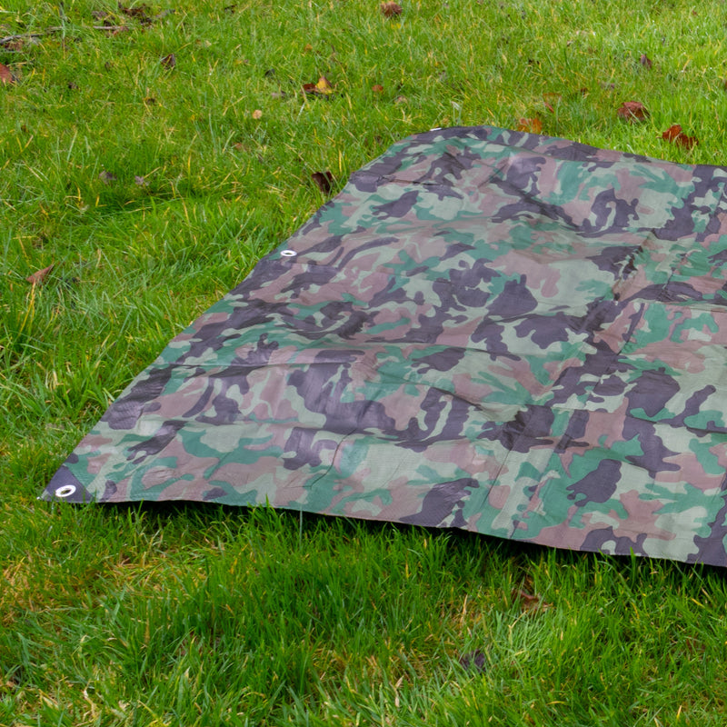 Camouflage M-Grade Tarpaulin 1.5m x 3m BRADAS - Home & Garden > Lawn & Garden Tarpaulins
