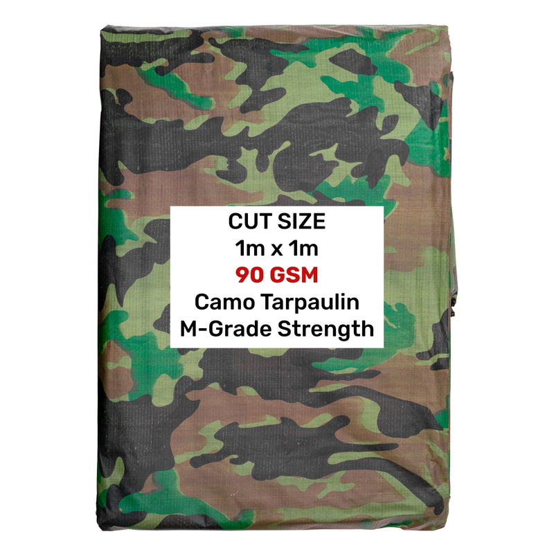 Camouflage M-Grade Tarpaulin 1m x 1m - Hardware > Hardware Accessories > Tarps Tarpaulins