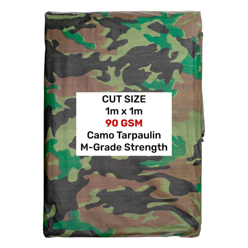 Camouflage M-Grade Tarpaulin 1m x 1m - Hardware > Hardware Accessories > Tarps Tarpaulins