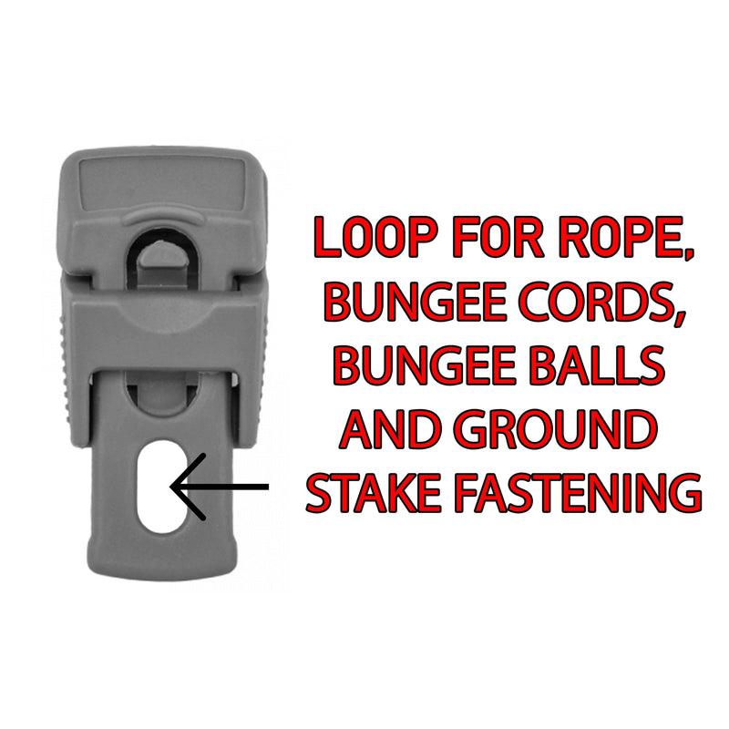 Tarp Clip Gray Slide Type Pack of 10 - Hardware > Hardware Accessories > Tarps Tarpaulins