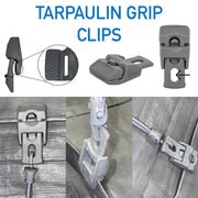 Tarp Clip Gray Slide Type Pack of 10 - Hardware > Hardware Accessories > Tarps Tarpaulins