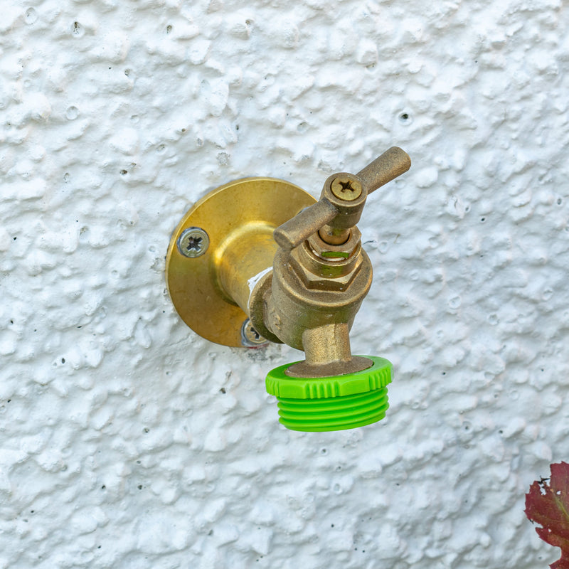 Female Tap Connector 3/4" or 1/2" BSP Female, Green/Gray - Home & Garden > Lawn & Garden > Watering & Irrigation > Garden Hose Fittings & Valves > Garden Hose Fittings Garden watering