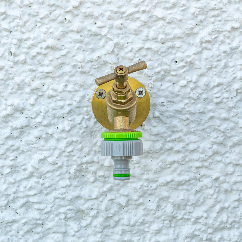 Female Tap Connector 1" or 3/4" BSP Female, Green/Gray - Home & Garden > Lawn & Garden > Watering & Irrigation > Garden Hose Fittings & Valves > Garden Hose Fittings Garden watering