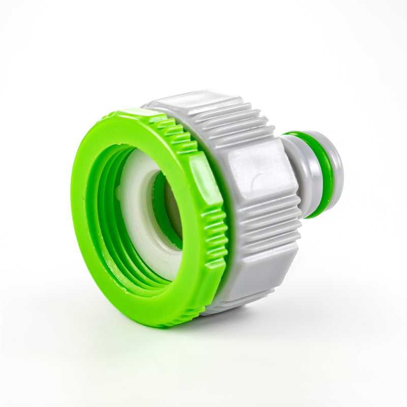 Female Tap Connector 1" or 3/4" BSP Female, Green/Gray - Home & Garden > Lawn & Garden > Watering & Irrigation > Garden Hose Fittings & Valves > Garden Hose Fittings Garden watering