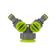 IBC 2” S60X6 Cap with Two Way Valved Splitter and Hose Connector - Home & Garden > Lawn & Garden