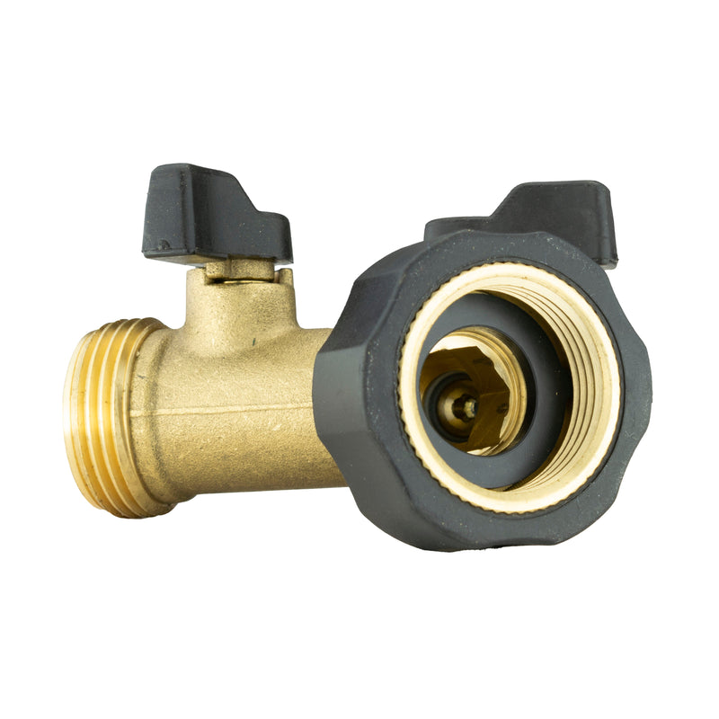 Double Tap Connector with Valves & Threaded Outlets Brass - Home & Garden > Lawn & Garden Garden watering