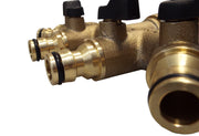 4-Way Manifold with Valves & Snap-On Outlets Brass - Home & Garden > Lawn & Garden Garden watering