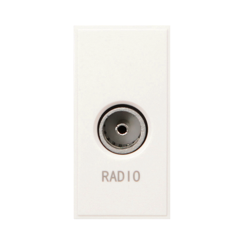 Caradok Radio Outlet 25x50, White - Caradok - The Classics - White Plastic