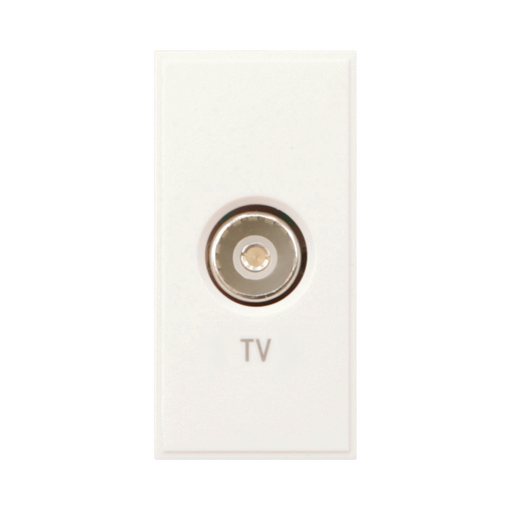 Caradok TV Outlet PCB 25x50, White - Caradok - The Classics - White Plastic