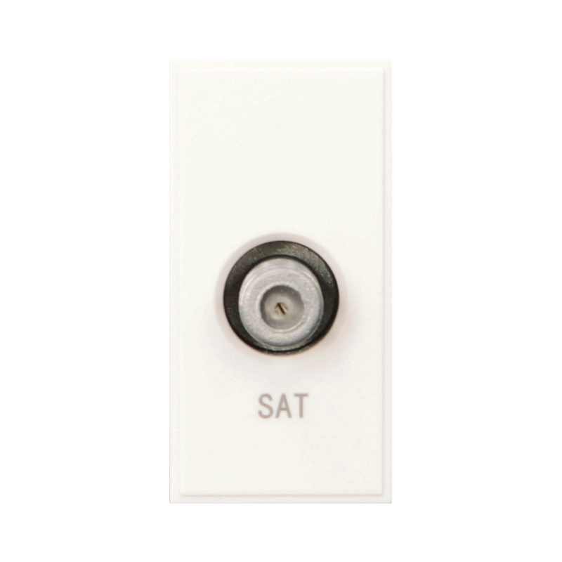 Caradok Satellite Outlet 25x50, White - Caradok - The Classics - White Plastic