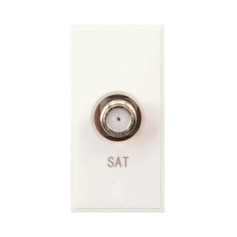 Caradok Satellite Outlet PCB 25x50, White - Caradok - The Classics - White Plastic