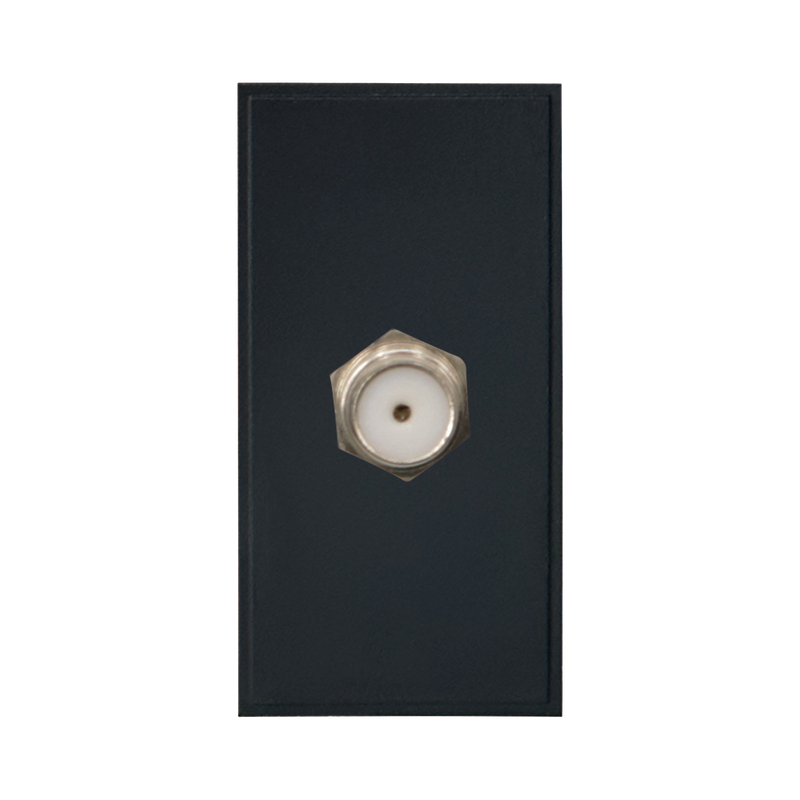 Caradok Satellite Outlet F to F Connector 25x50, Black -