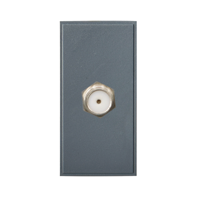 Caradok Satellite Outlet F to F Connector 25x50, Grey -