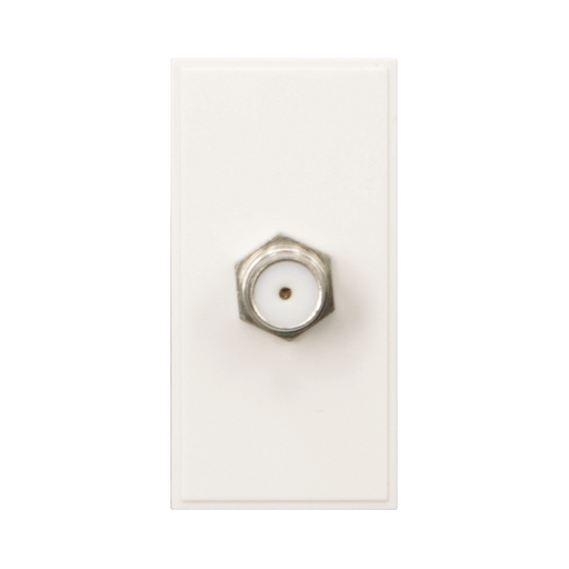 Caradok Satellite Outlet F to F Connector 25x50, White - Caradok - The Classics - White Plastic