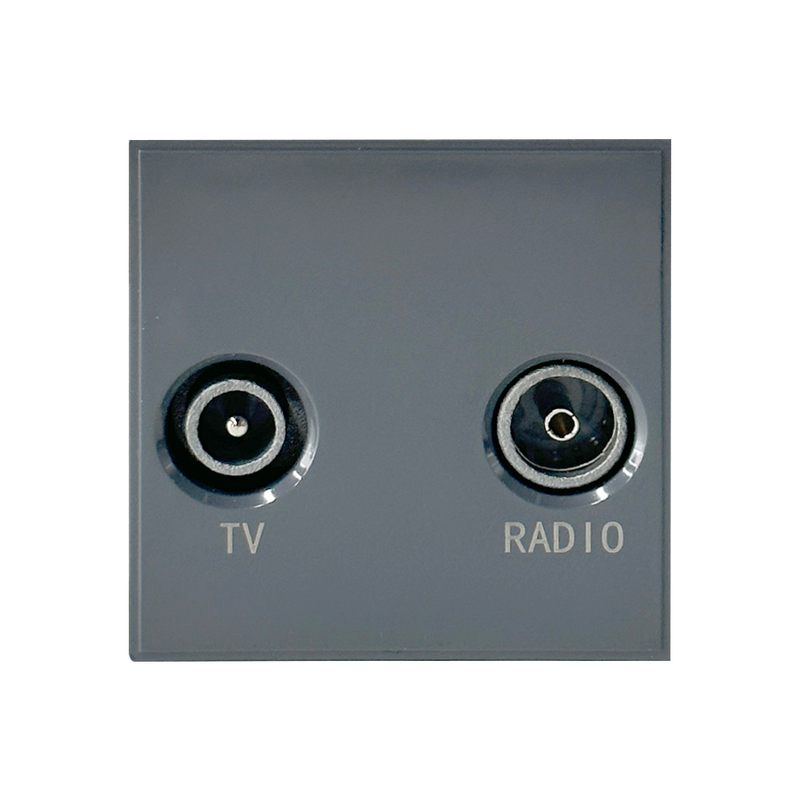 Caradok Radio Outlet + TV Outlet 50x50, Grey -