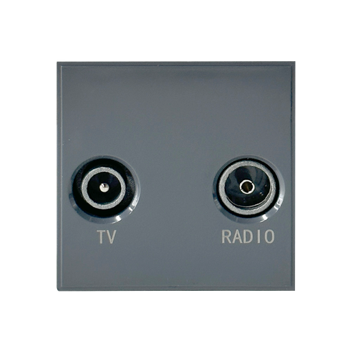 Caradok Radio Outlet + TV Outlet 50x50, Grey -