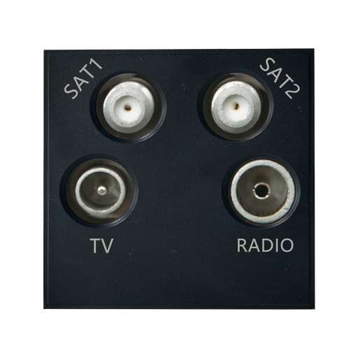 Caradok Satellite1 + Satellite2 + Radio + TV 50x50, Black -