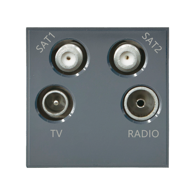 Caradok Satellite1 + Satellite2 + Radio + TV 50x50, Grey -