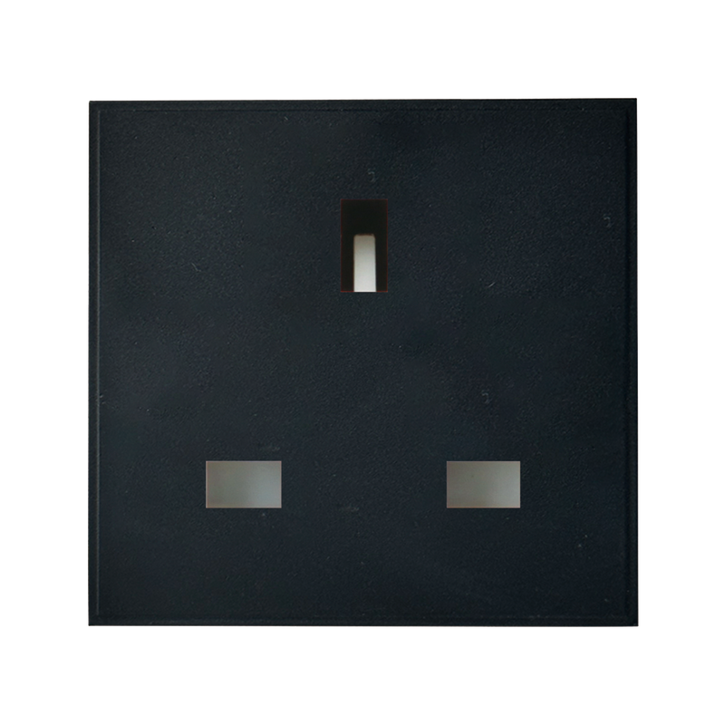 Caradok 13A Socket 50x50, Black -