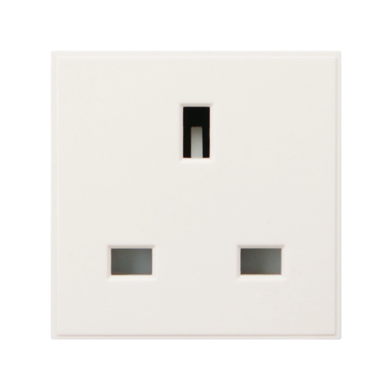 Caradok 13A Socket 50x50, White - Caradok - The Classics - White Plastic