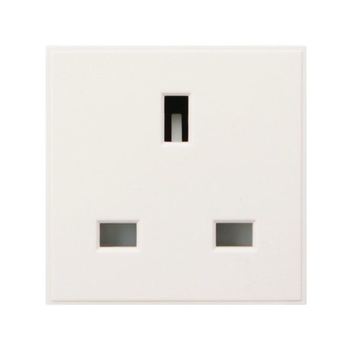 Caradok 13A Socket 50x50, White - Caradok - The Classics - White Plastic