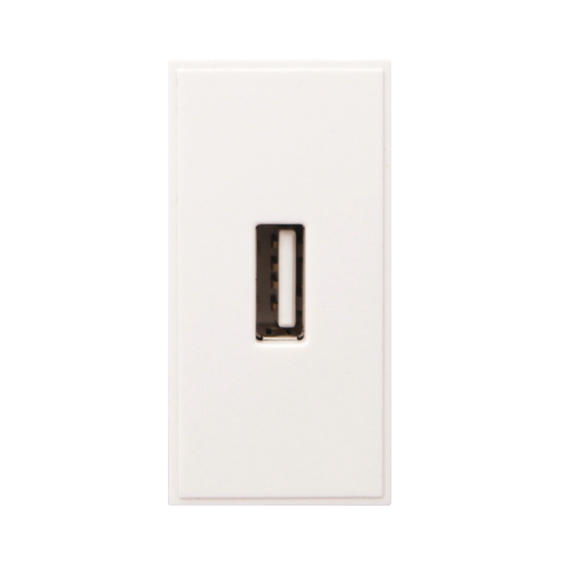 Caradok USB Outlet 25x50, White - Caradok - The Classics - White Plastic