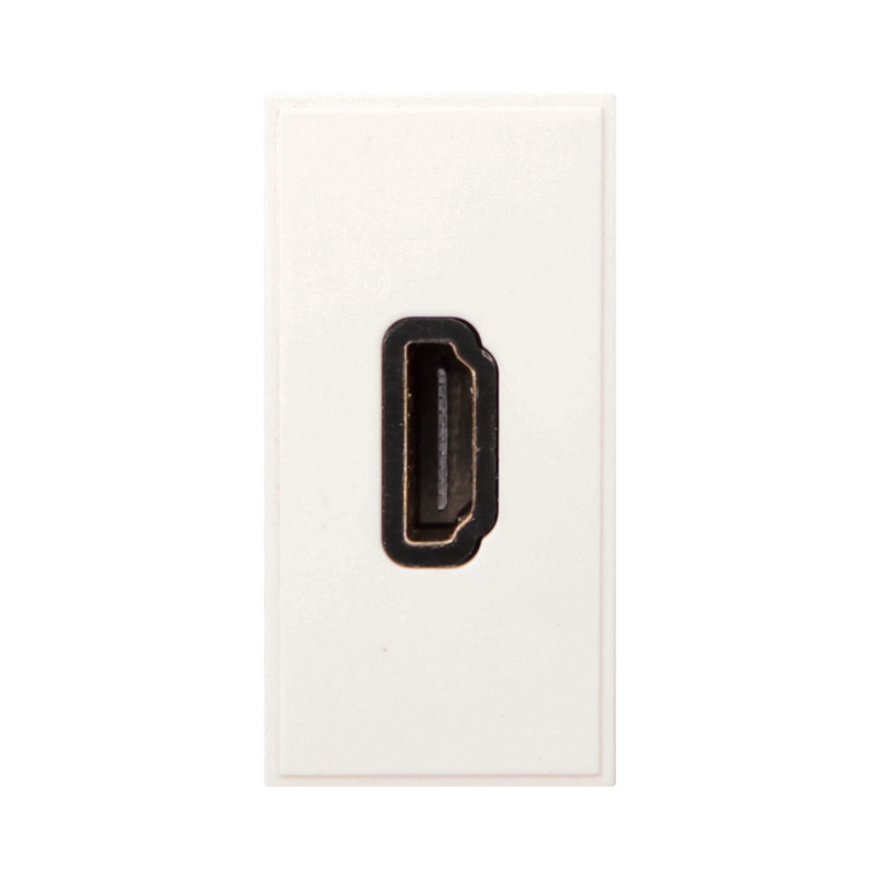Caradok HDMI Outlet 25x50, White - Caradok - The Classics - White Plastic